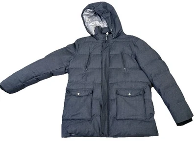 Nuevo Abrigo Capucha Saks Fifth Avenue Gris Oscuro Lana/Abajo Para Hombres Talla 2XL PRECIO DE VENTA SUGERIDO POR EL FABRICANTE $900+ Foto 1 de 4