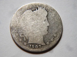 1907-P G- Silver Barber Quarter,  Nice *Lower Priced* Coin to collect - Picture 1 of 2