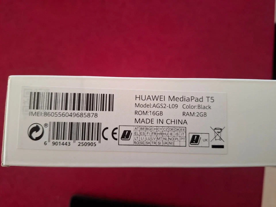 Huawei MediaPad T5 LTE 16GB, Wi-Fi + 4G (Ohne Simlock), 10,1 Zoll - Schwarz - Bild 1 von 2
