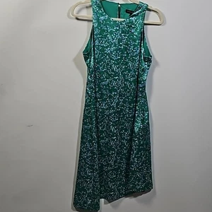 Banana Republic grün Blumendruck Kleid Größe 6 neu mit Etikett - Bild 1 von 16