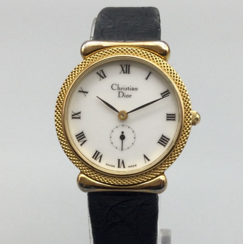 Orologio Christian Dior 3015 donna Swiss Made 27mm pelle tono oro batteria nuova