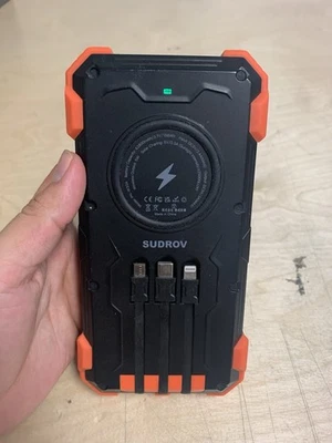 Open Box Sudrov 42800mah Solar Charger Power Bank Orange - Image 1 of 4