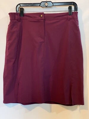 Falda corta deportiva recta TravelSmith S púrpura elástica bolsillos delanteros mosca corta Foto 1 de 4