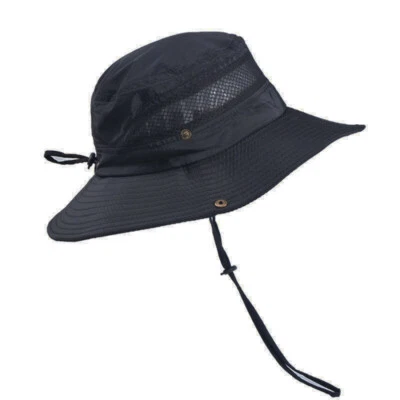Sombrero de ala ancha para sol protección UV gorra de cubo para senderismo camping pesca safari hombres Foto 1 de 4