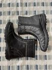 Rieker Black Leather 36 Eu Women?S Leather Lambs Wool Lined Ankle Boots