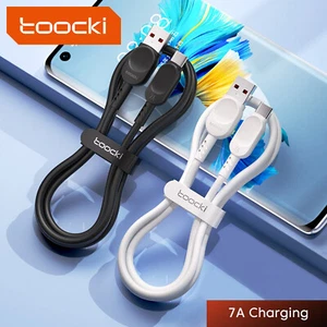100 Watt Turbo Schnellladekabel USB Typ C Datenkabel Handy Silikon Toocki - Bild 1 von 19