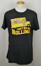 The Magic School Bus T-shirt They See Me Rolling Graphic Tee Charcoal Gray NWT