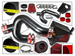 Kit ADMISIÓN AIRE FRÍO NEGRO + FILTRO ROJO 3.5" 12-14 FORD F150 3.5L V6 ECOBOST TURBO - Imagen 1 de 1