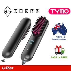 TYMO Cordless Hair Straightener Brush Mini Portable Ionic Hot Straightening Comb - Picture 1 of 8
