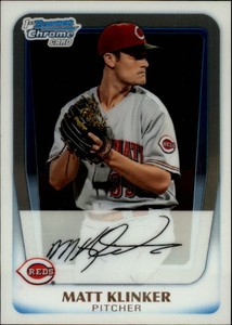 2011 Bowman Chrome Prospects Cincinnati Reds Baseball Card #BCP77 Matt Klinker