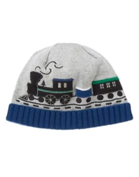GYMBOREE ALL SPRUCED UP GRAY w/ TRAIN SWEATER BEANIE HAT 6 12 2T 3T NWT - Image 1 of 1