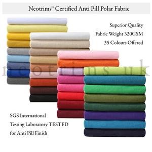 Polar Fleece Anti Pill Fabric Material,Apparel,Garments,Blankets,Washable,35Cols - Picture 1 of 69