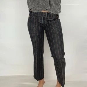 Vintage MISS SIXTY Harper Low Rise Stripe Flare Denim Jeans Y2K 2000s - Picture 1 of 11