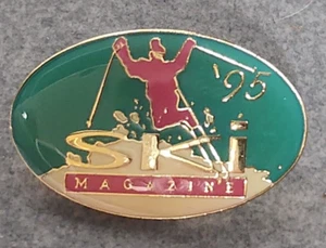 Vintage 1995 95' Ski Magazin Sammlerstück Resort Emaille Anstecknadel - Bild 1 von 5