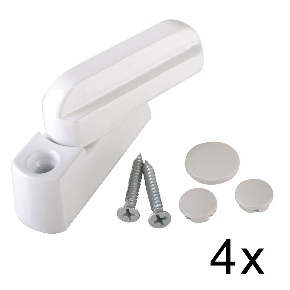 4X UPVC Window Door Safety Security Restrictor Sash Jammer Latch Lock Safe White - Image 1 of 4