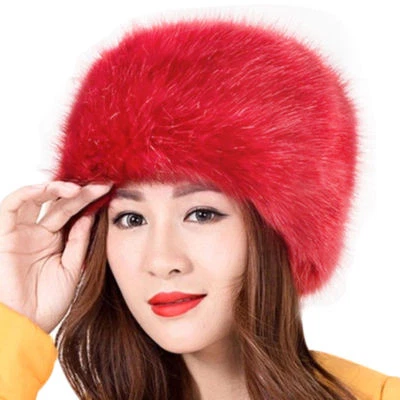 Fashion Ladies Womens Glamorous Faux Fur Russian Cossack Hat Winter Warm Cap - Image 1 of 4