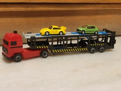 Bisarca Volvo Track Camion  Peugeot 206 Porsche911 GT 1/72 - Immagine 1 di 3