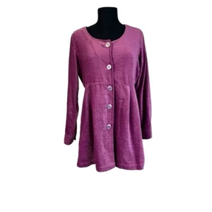 Weiche Umrandung Fiona Chenille Tunika Oberteil Fuchsia Beere S Neu mit Etikett Langarm - Bild 1 von 13