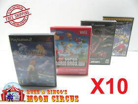 10X PS2 XBOX Wii Wii U GAMECUBE CLEAR PROTECTIVE BOX PROTECTORS - FREE SHIPPING!