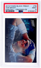 2018 Panini Black Friday #TB Tom Brady Panini Collection Cracked Ice /10 PSA 9