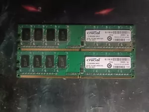 Crucial 1GB 240-PIN DIMM 128Mx64 DDR2 PC2 Desktop Memory Model CT12864AA667 - Picture 1 of 3