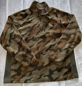 Starter Brown, Green Camouflage Men’s Fleece Pullover Size XL 46-48 - Picture 1 of 5