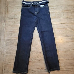 Lucky Brand Girls Classic Straight Jean Size 14 Stretch With Belt - Picture 1 of 12