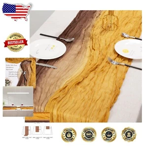 Versátil Corredor de Mesa de Paño de Queso 120" - Diseño Arrugado, Paquete de 6 Juego de Lujo - Imagen 1 de 9