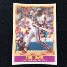1990 Sportflics Baseball Card CHILI DAVIS #24 Angels • VG‼ • SHIPS 1st CLASS‼