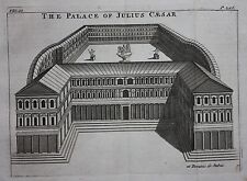 Original antique print ANCIENT ROME, PALACE OF JULIUS CAESAR, de Rubeis, 1748