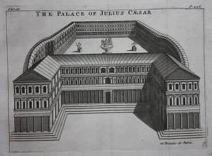 Original antique print ANCIENT ROME, PALACE OF JULIUS CAESAR, de Rubeis, 1748 - Picture 1 of 2