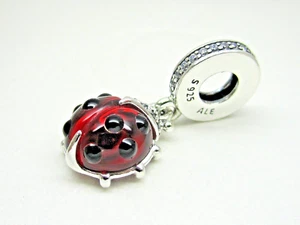 Authentic Pandora #792571C01 Red Ladybird Dangle Charm - Picture 1 of 4