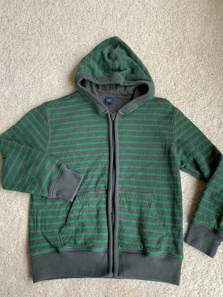 Sudadera con capucha con cremallera a rayas mediana 8 talla M para niños usada en excelente estado Foto 1 de 1
