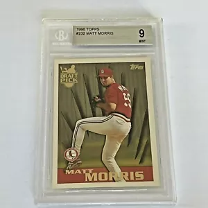 Tarjeta de béisbol de radiocontrol Topps #232 Matt Morris BGS 9 como nueva de los St. Louis Cardinals - Imagen 1 de 4