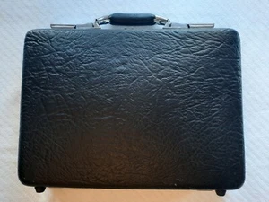 Vintage American Tourister Escort Hartschalen Aktentasche schwarz 18x13x4 ohne Schlüssel - Bild 1 von 24