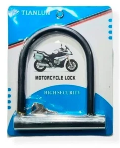 Motorbike Heavy Duty Security D Lock Bike Cycle Scooter Bicycle U Lock Strong - Picture 1 of 3