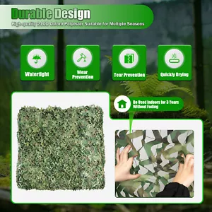 Camouflage Netting 26 * 26 Ft Camo Net Woodland Net For Military Camping Hunting - Picture 1 of 18