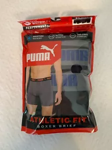 Puma Men’s Boxer Briefs 3 Pack Performance Athletic Fit Size M Color Black - Picture 1 of 6
