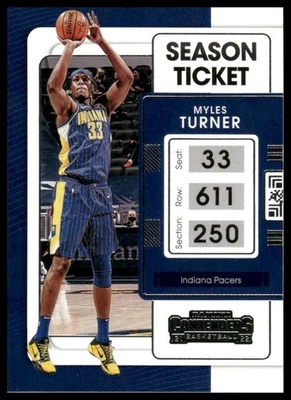 2021-22 Panini Contenders #12 Myles Turner - Image 1 of 2