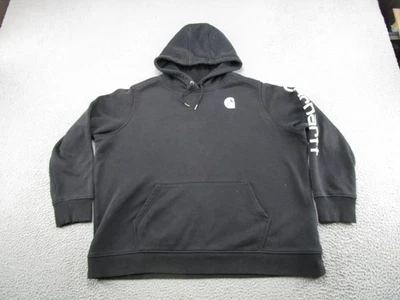 Carhartt Hoodie Women's Graphic Sleeve Pullover Sweatshirt Black SZ 3X 102791 - Image 1 of 4