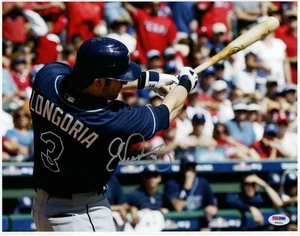 EVAN LONGORIA SIGNED AUTOGRAPH 11X14 PHOTO - TAMPA BAY RAYS LEGEND, ALL STAR PSA - Picture 1 of 1