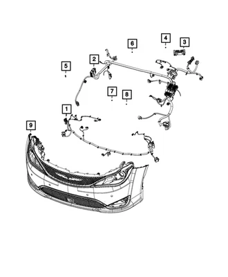 Genuine Mopar Front End Module Wiring 68240721AG - Image 1 of 4