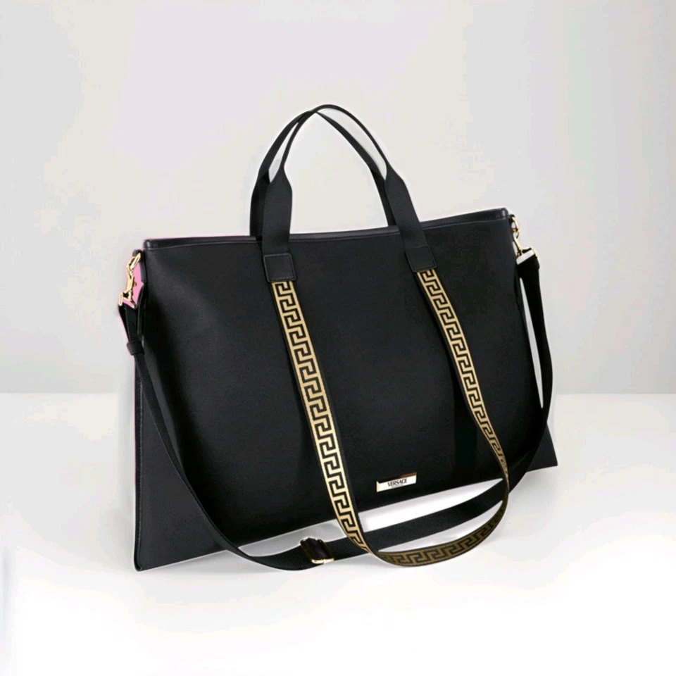 LIMITED EDITION VERSACE WOMENS PARFUM SUMMER TOTE BAG BLACK / GOLD NEW  - Image 1 of 1