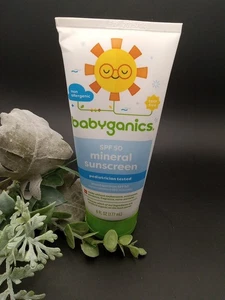 Babyganics Broad Spectrum SPF 50 Mineral Sunscreen Lotion Kids Babies 6 Fl Oz - Picture 1 of 10