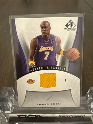 2006-07 SP Game Used Edition - Authentic Fabrics Lamar Odom #144 Lakers - Image 1 of 2