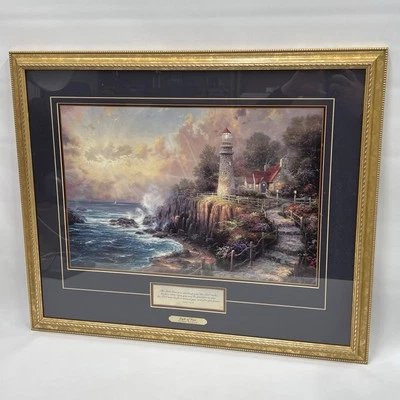 Thomas Kinkade “Light of Peace” Framed Accent Print 26x21.5 Double Matted w/ COA - Изображение 1 из 4