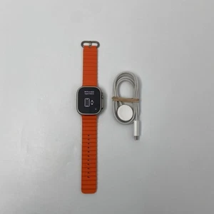 Apple Watch Ultra 2 49MM Titanium (GPS+Cellular) Orange Ocean Band A2986 - USED - Zdjęcie 1 z 11