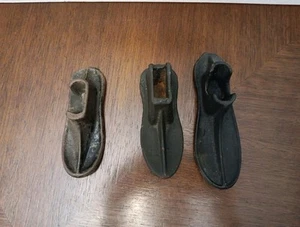 Vintage Lot Of 3 Cast Iron Cobbler Shoe Maker Form Molds Childs - Picture 1 of 7