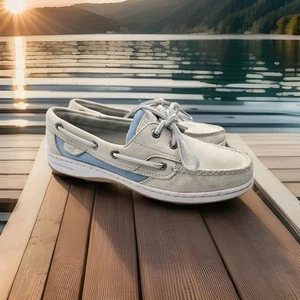 womens sperry topsider boat shoes Blue size 8 - Picture 1 of 7