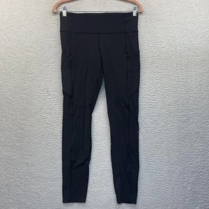 Leggings Lululemon para mujer 8 negros tiro alto gratis rápido bolsillo ajustado gimnasio Nulu - Imagen 1 de 11
